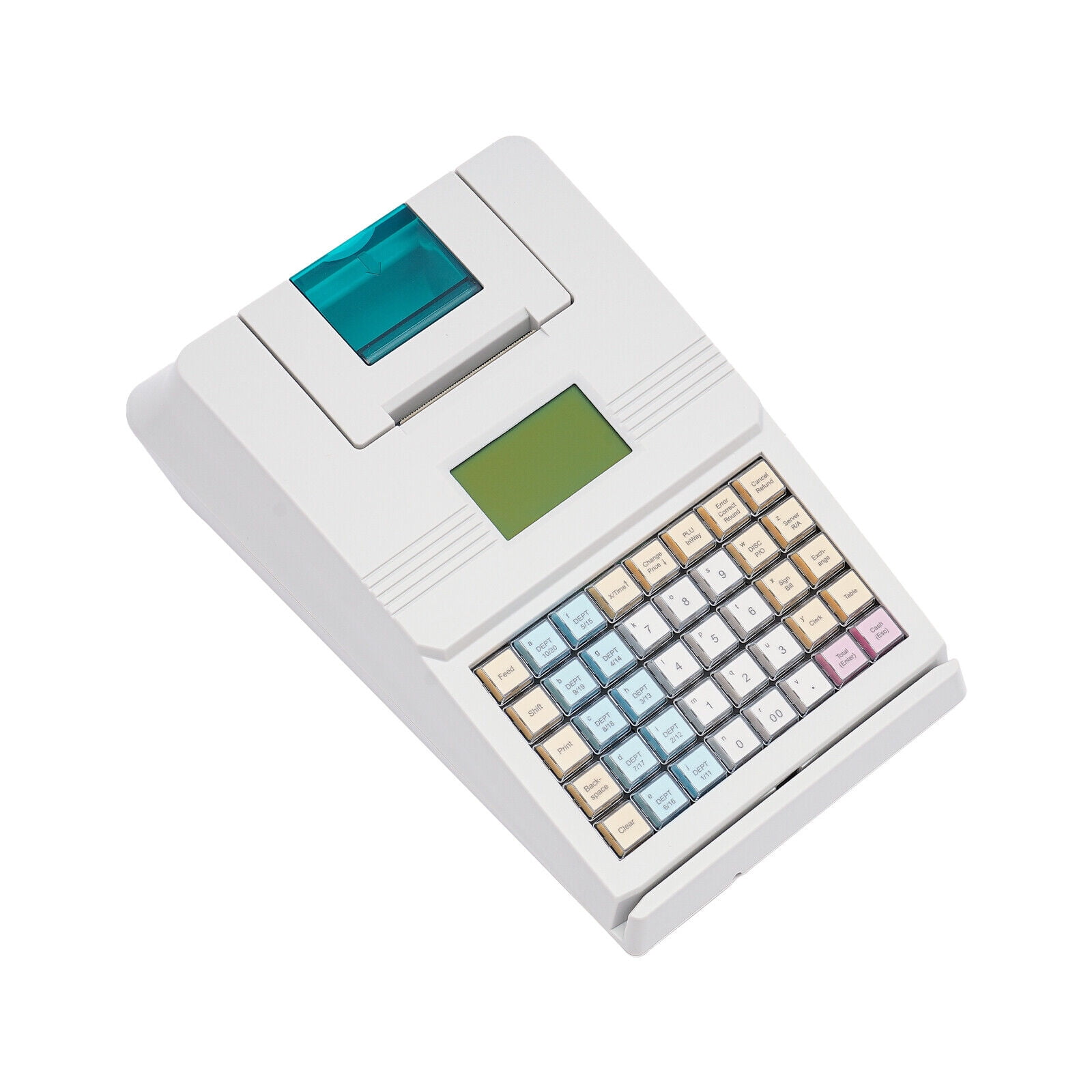 Compact & Durable Cash Register with 40 Keys, 10,000 PLU, 128x64 LCD Display, for Retail, Supermarket, and Restaurant