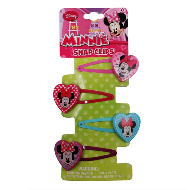Disney Disney Minnie Mouse Heart Shaped Girls Hair Clips Walmart