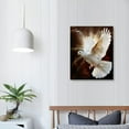 thumbnail image 4 of RAOWPAA Peace Bird White Dove Swing Flying In The Sun Wall Art Picture Animal White Dove Poster Print Canvas Painting Modern Home Bedroom Bathroom Decor 16x20 in, 4 of 5