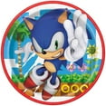 thumbnail image 2 of Sonic Birthday Party Supplies Bundle includes 16 Lunch Paper Plates 9", 16 Lunch Paper Napkins, 1 Dinosaur Sticker Sheet, 2 of 4