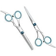 thumbnail image 1 of Professional Barber Salon Razor Edge Hair Cutting Scissors with Thinning Shears , 1 of 3