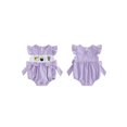 thumbnail image 2 of RUINIXCW Baby Girl Halloween Outfit Baby Girls Summer Fall Clothes Gingham Plaid Bubble Romper Pumpkin Witch Hat Embroidery Flying Sleeve Jumpsuit Playsuit with Bow, 2 of 9
