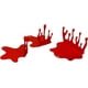 thumbnail image 1 of Decoración de estante de metal XINYU Goteo de Sangre Halloween Rojo, 1 of 4