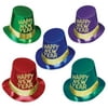 Beistle Multicolor Happy New Year Gold Glitter Hats-1 Pc