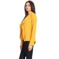 thumbnail image 3 of Moa Collection Women's Solid Casual Office Work Long Sleeve Open Front Blazer Jacket, 3 of 6