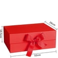 thumbnail image 1 of Ourlova Strong Cardboard Folding Gift Box With Magnetic Buckle Ribbon Exquisite Solid Color Clamshell Present Packaging Tools (27x19x8cm), 1 of 9