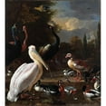 thumbnail image 2 of Melchior d'Hondecoeter 15x16 Black Ornate Wood Framed Double Matted Museum Art Print Titled - The Floating Feather (C. 1680), 2 of 5