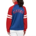 thumbnail image 2 of Women's G-III 4Her by Carl Banks Royal Philadelphia 76ers Main Player Raglan Rhinestone Full-Zip Track Jacket, 2 of 2
