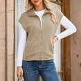 thumbnail image 5 of WTOBBY Cardigan For Women Long Sleeve Casual Tops, Open Front Solid Knit Sweater Vest, Lightweight Layering Piece for Indoor and Outdoor Daily Fashion,Khaki L, 5 of 5
