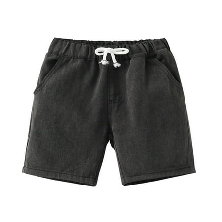 

Qudderr Toddler Baby Boys Elastic Waist Jeans Shorts for Littler Kids Boys Denim Short Pants Summer Solid Color Shorts 1-8 Years