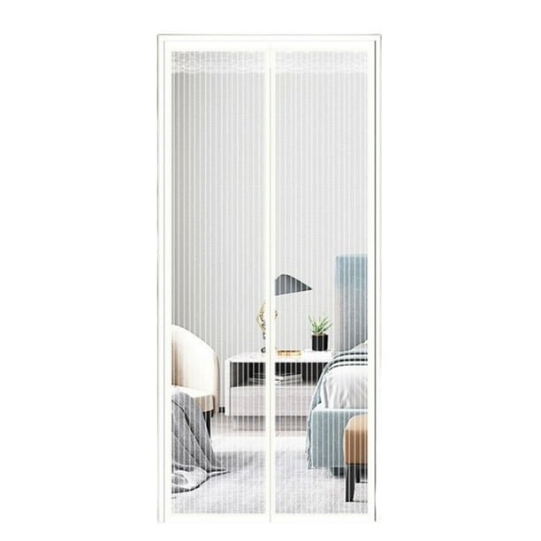 Puerta mosquitera magnética para aire fresco y luz solar, cortina de malla resistente que garantiza la exclusión de insectos para varios tipos de puertas, incluidas las puertas corredizas delanteras