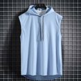 thumbnail image 4 of Verano para hombre músculo con capucha chaleco sin mangas culturismo gimnasio entrenamiento fitness camisa de alta calidad chaleco hip hop sudadera tops para hombres, 4 of 5