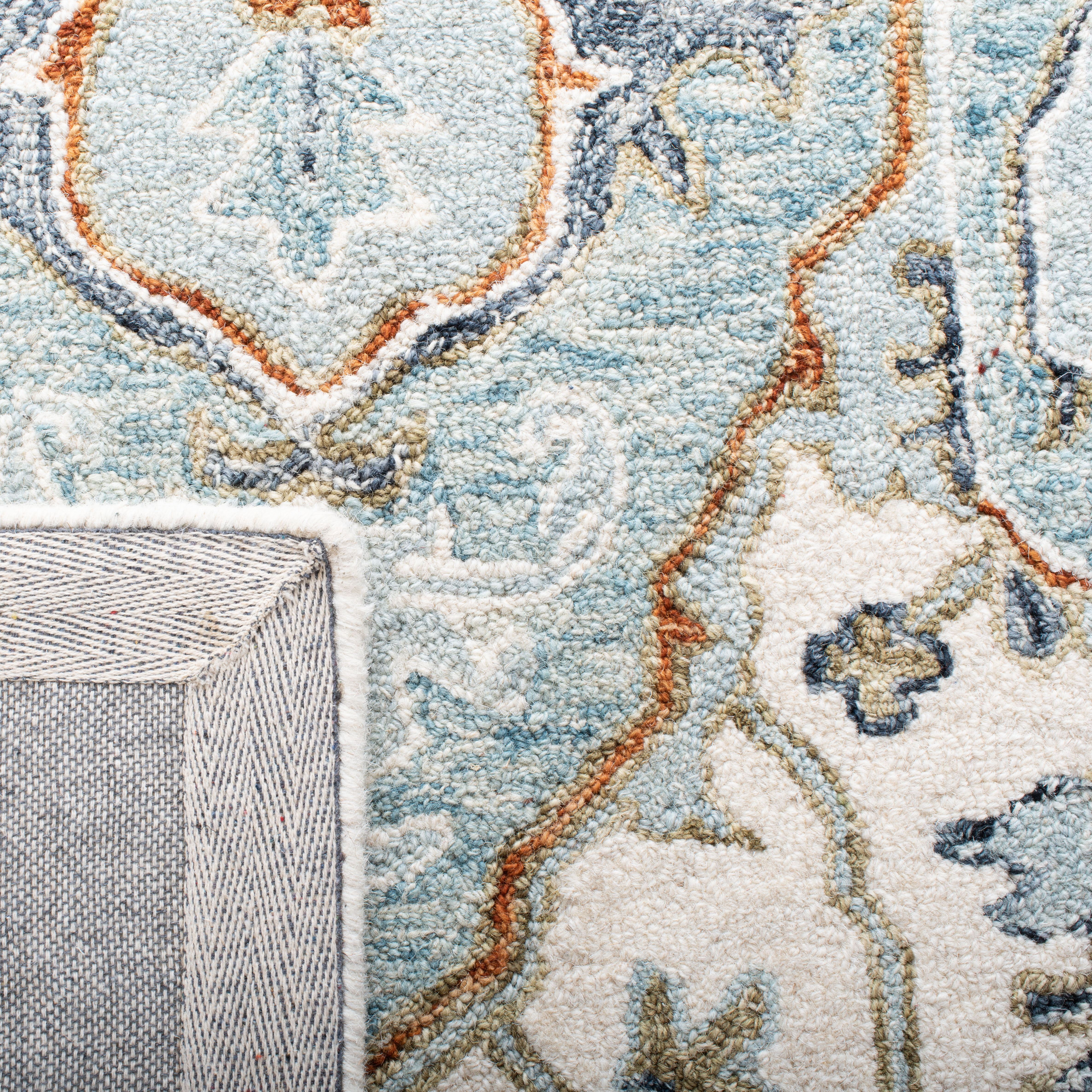 Safavieh Heritage Kagan Oriental Area Rug, Ivory/Blue, 6' x 6' Square
