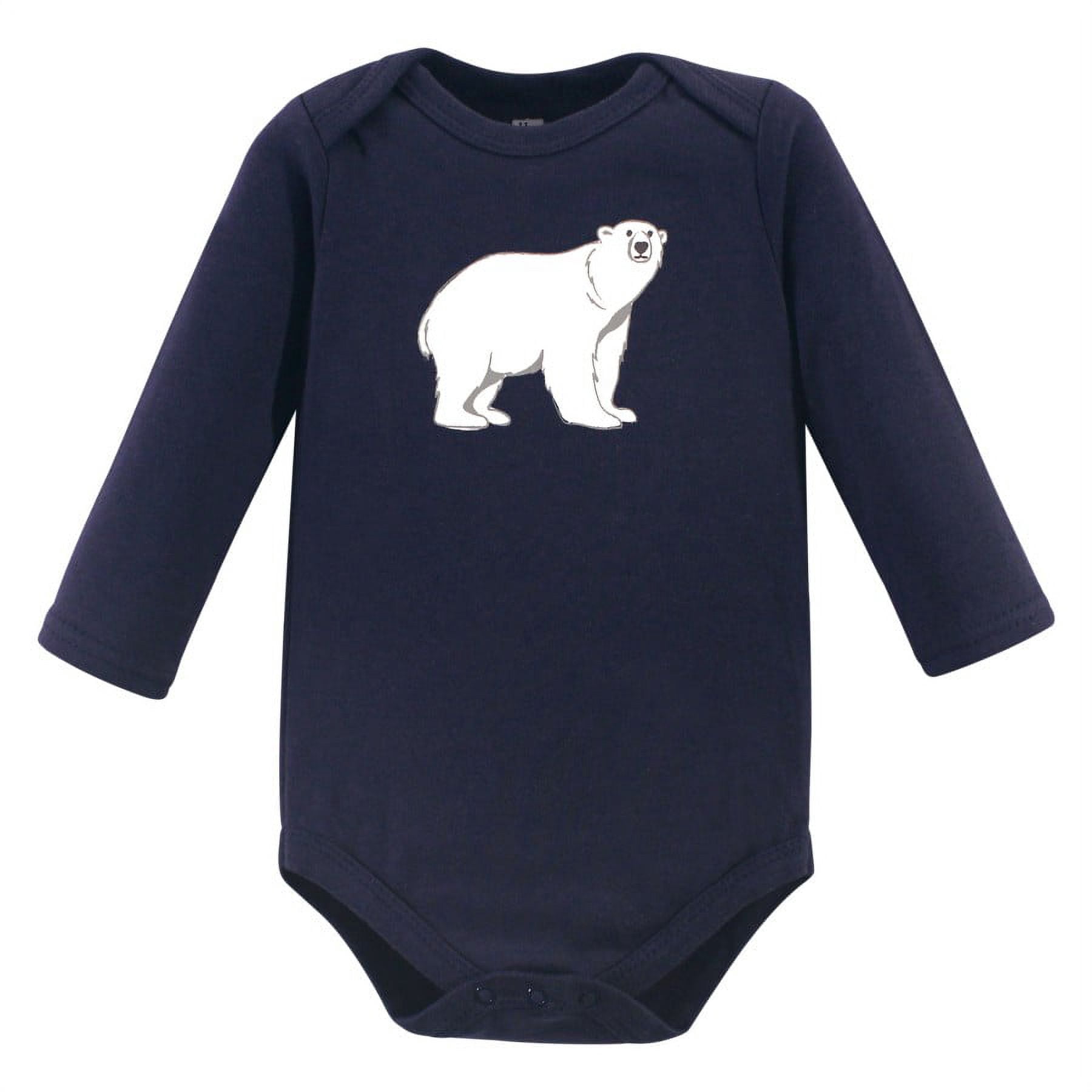 Hudson Baby Cotton Long-Sleeve Bodysuits, 3- Pack, Newborn- 24 Months