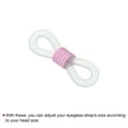 thumbnail image 4 of Uxcell Eyeglass Chain Connector Sunglasses Silicon Rubber Strap Holder Chain End Loop White Light Pink 50 Pack, 4 of 5