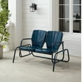 thumbnail image 4 of Crosley Furniture Ridgeland Outdoor Metal Loveseat Glider Navy Gloss, 4 of 12