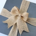 thumbnail image 4 of Natural Burlap Lace Bows 4.3 Inch Rustic Burlap Bows for Christmas Tree Decorations Vintage White Lace Wedding Bows Jute Wreath Bows Gift Bows for Crafts Baby Shower Diaper Cake - 12 Counts, 4 of 5