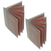 SET of 2 - 6 Page Plastic Wallet Insert for Bifold Billfold or Trifolds Top Load INSTRI 6PGS (C)