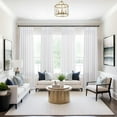 thumbnail image 2 of Mrs.Naturall Solid White Curtains 54 Inch Length for Bedroom Rod Pocket Set of 2 Panels Flax Linen Textured Organic Look Light Diffusing Airy Bright Kitchen Closet Doors Bathroom Exercise Room Studio, 2 of 8