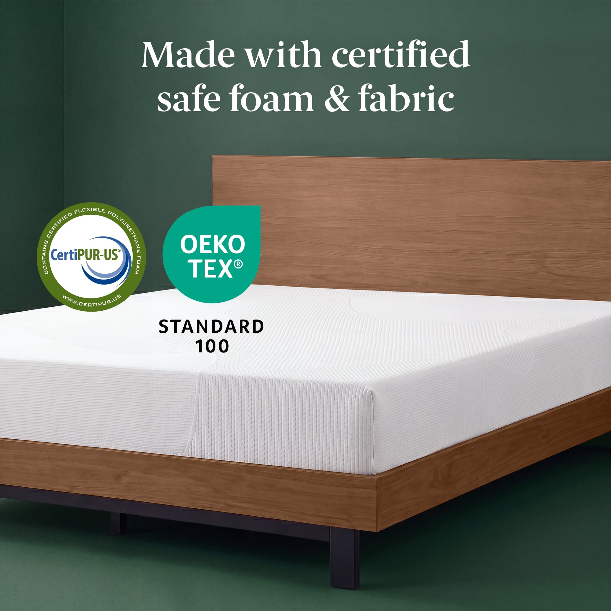 Zinus Spa Sensations 8" Full Memory Foam Mattress in a Box with Green Tea Infusions and Pressure Relief