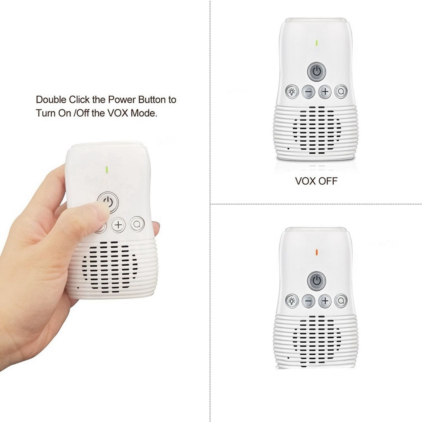 Baby Audio Monitor 2-Way Talk Baby Intercom Wireless Night Light Home Child Safety Device 2.4GHz US-Plug