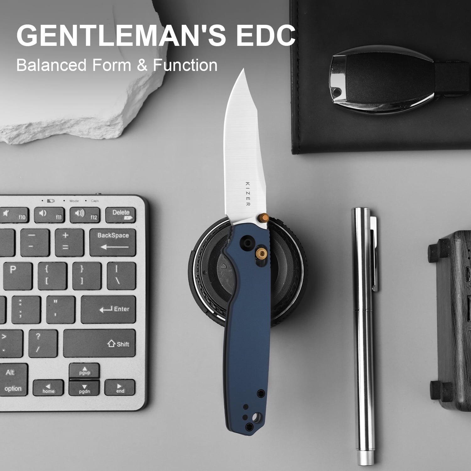 Kizer Pokiman CC EDC Folding Pocket Knife AEB-L Blade Aluminum Handle V3789A4