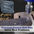 thumbnail image 4 of 230 Pieces Titanium Twist Drill Bit Set, 135° Tip High Speed Steel, Size from 3/64" up to 1/2", Ideal Drilling in Wood/Cast Iron/Aluminum Alloy/Plastic/Fiberglass, with Hard Storage, 4 of 8