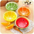 thumbnail image 4 of Cuencos pequeños de cerámica con diseño de limón y fruta pintados a mano, para helado, aperitivos, cereales y postres, 4 of 5