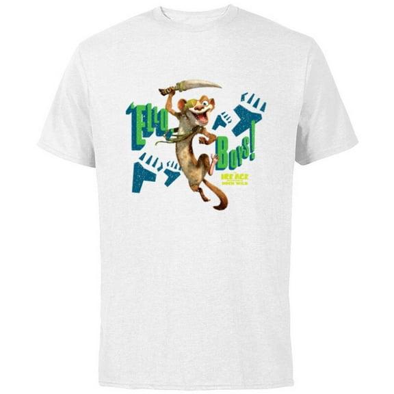 The Ice Age Adventures of Buck Wild ’Ello Boys - Short Sleeve Cotton T-Shirt for Adults - Customized-White