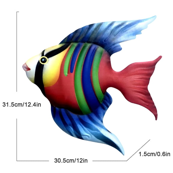 Dengmore Fish Metal Art Wall Decoration Living Room Bedroom Home Decoration for Home Decor