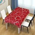 thumbnail image 1 of Valentine''s Day Rectangle Tablecloth 60"(W) x 120"(L), Red Love Heart Modern Table Linen Cloth Cover for Kitchen Dining Room Party Home Decor, 1 of 5
