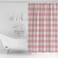 thumbnail image 2 of Shower Curtain Waterproof Shower Curtain for Bathroom,Bathtub,Shower, Pink Gingham Buffalo Check Shower Curtain Set with Hooks for Home Decoration 72x72 Inch, 2 of 6