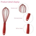 thumbnail image 3 of Color kitchen mini silicone egg beater – mini egg beater set egg beater for mixing, cooking and bakingred, 3 of 4