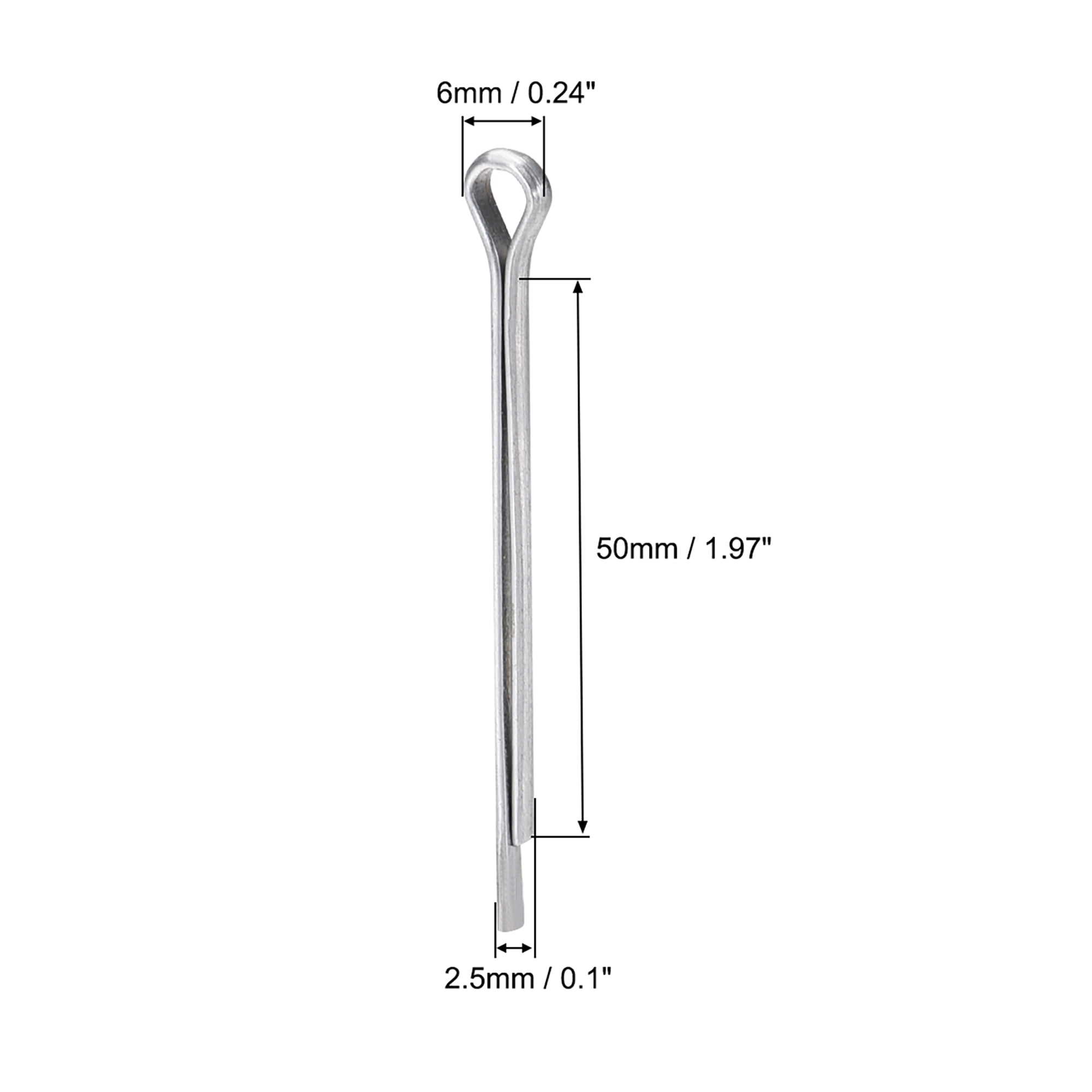 Details about   Split Cotter Pin 3/32 inch x 1 31/32 inch Carbon Steel 2-Prongs Silver 300Pcs 