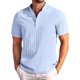 thumbnail image 1 of Vintage Summer Men's T-Shirt Streetwear 3 Buttons Open Fly Loose Clothing Print Short Sleeve T-Shirt2XL, 1 of 4