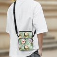 thumbnail image 3 of POLERO Crossbody Bags Vintage Floral Design Portable Crossbody Purse for Running, Polyester Double Deck Shoulder Bags, 3 of 7