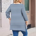 thumbnail image 5 of mfyjkho Tops Para Mujer, Blusas Informales De Cuello Redondo Liso Para Mujer, De Gran Tamaño, Con Mangas 3/4 Y Cuello Redondo Tops Para Mujer Xxl, 5 of 5