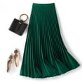 thumbnail image 4 of Elegant High-Waisted Satin Pleated Midi Skirt – Versatile Princess-Style Maxi Skirt with Flowy Accordion Pleats (XXS-4XL), 4 of 5