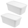 thumbnail image 4 of OUNONA White Plastic Ice Cream Container for Storage Creative Design with 3 Litres Size Super Convenient, 4 of 6
