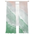 thumbnail image 2 of Sheer Curtain Panels Green Ocean Waves Rod Pocket Voile Window Curtains Ombre Beachy Window Treatments Ligh Filtering Privacy Curtain Drapes for Bedroom Living Room 2 Panel Set 84 Inch Length,, 2 of 9