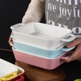 thumbnail image 4 of Maytalsory Bread Baking Pan With Large Capacity High Temperature Calcination Bread Pans For Baking Ceramics Bread Loaf Pan Durable pink, 4 of 6