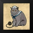thumbnail image 2 of Prime, Marcus 12x12 Black Modern Framed Museum Art Print Titled - Sailor Cat, 2 of 5