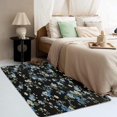 thumbnail image 3 of Washable Rugs 5x6 Blue Floral Rug & Home Decor - Living Room Rug, Botanical Rugs for Bedroom, Non Slip Soft Low Pile Large Indoor Area Rug, Spring Flower Carpet & Room Decorations Y-&47, 3 of 7