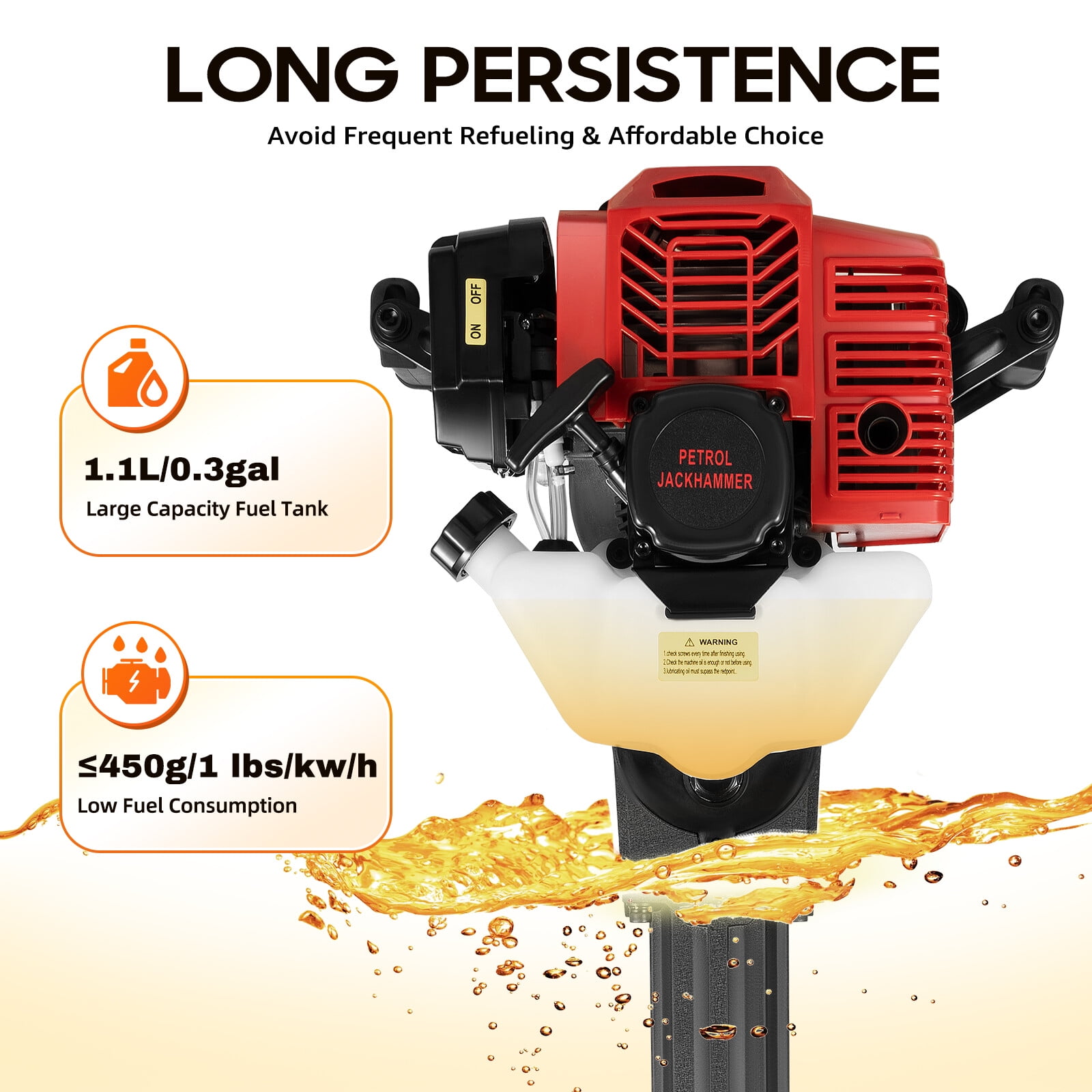 Portable Garden Tree Digger, Post Hole Digger, Gas Powered Tree Digger, Wide Shovel, High Efficiency Root Cutter, Heavy Duty Digging, Transplanting Tool for Landscaping, Yard, Garden, Soil Excavation