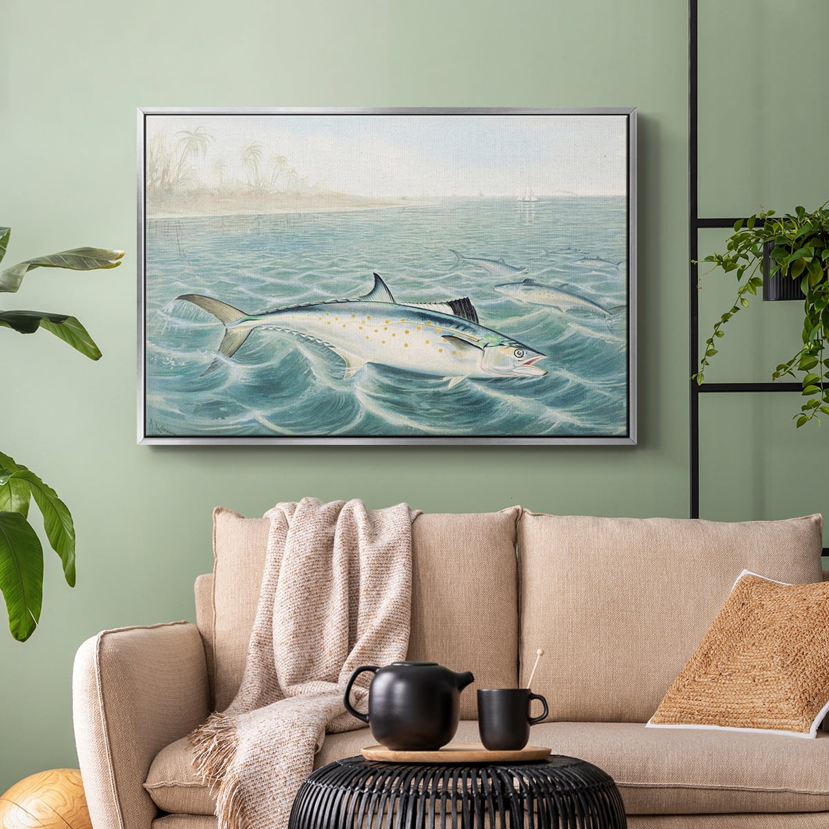 Vintage Landscape-CXXXI By Wexford Home Framed in Silver Wood Gallery Wrapped Canvas 27 in. x 41 in.
