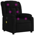 thumbnail image 1 of vidaXL Massage Recliner Chair Black Fabric, 1 of 5