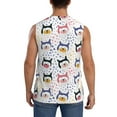 thumbnail image 4 of Uemuo Cute Dog Pattern Men's Sleeveless T-Shirt,Muscle Athletic Tank Top, Moisture-wicking Quick-dry Breathable Classic Tee Top for Gym Run Outdoor Sports-XX-Large, 4 of 8