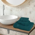 thumbnail image 4 of MALLONI HOME Ultra Soft 3 Pack Cotton Towel Set, Contains a Bath Towel 28x55 inch, a Hand Towel 16x24 inch & a Wash Coth 12x12 inch, Ideal Everyday use, Compact & Lightweight - Teal, 4 of 6