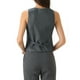 thumbnail image 3 of INSPIRAR CHIC Vestido de Oficina para Mujeres con Cuello en V, Botones, Sin Mangas, Corto, Talla XS, Gris, 3 of 6