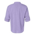 thumbnail image 5 of HDGB Men's Cotton Linen Henley Shirts with 3 Buttons, Casual 3/4 Sleeve Regular-Fit Band Collar T-Shirt Summer Lightweight Hippie Beach Tops with Pockets, 5 of 5